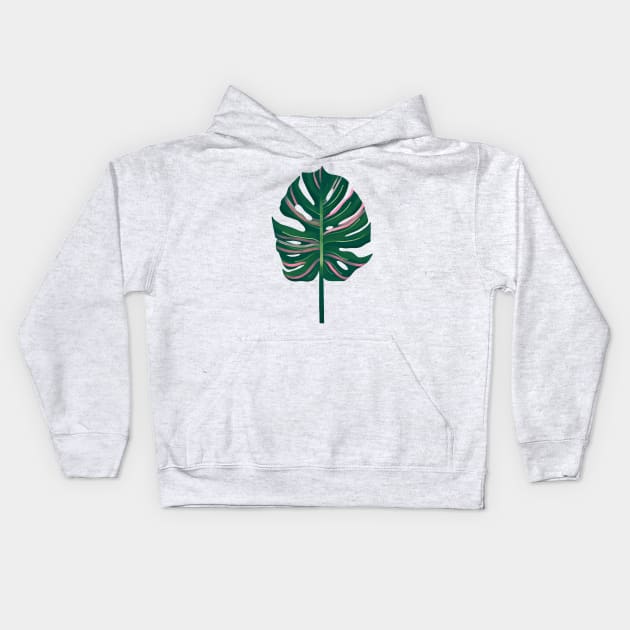 Monsteria Leaf Kids Hoodie by tangerinetane